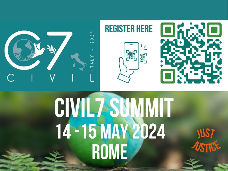 📢 Our group was represented by @rabebalouii in the @civil7official Summit in Rome. 
👉During her speech, she addressed the limited international recognition and attention given to the pressing issues of climate-induced migration. 🧵 
#justjustice  #G7ITA #civil7italy 
#Civil7