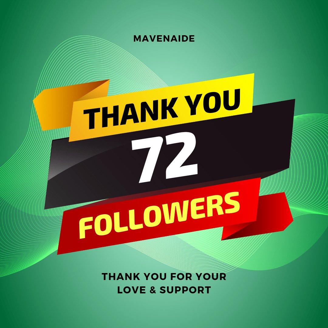 Thank you 72 followers!

I remember starting off few months back with 0 followers, 

X gave me the best team members and we hope for more!

Thank you again! Cheers to growth.

#virtualassistantagency #VirtualAssistant