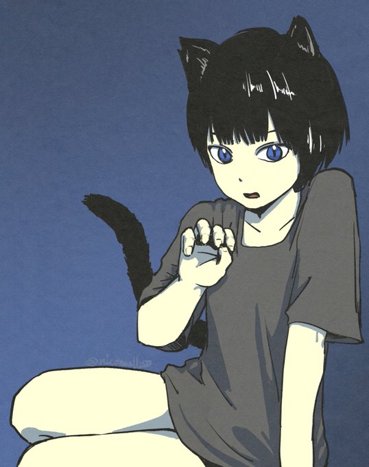 「黒髪 猫目」のTwitter画像/イラスト(新着)