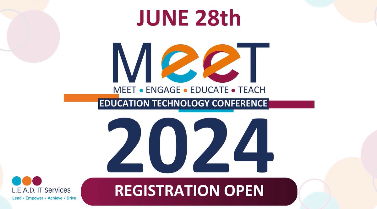 Don't forget to book your place at our M.E.E.T. education technology event next month. As well as this being a fantastic chance to find out what's new in #edtech we will also be giving away 3D printers (and training!) to FOUR lucky schools.