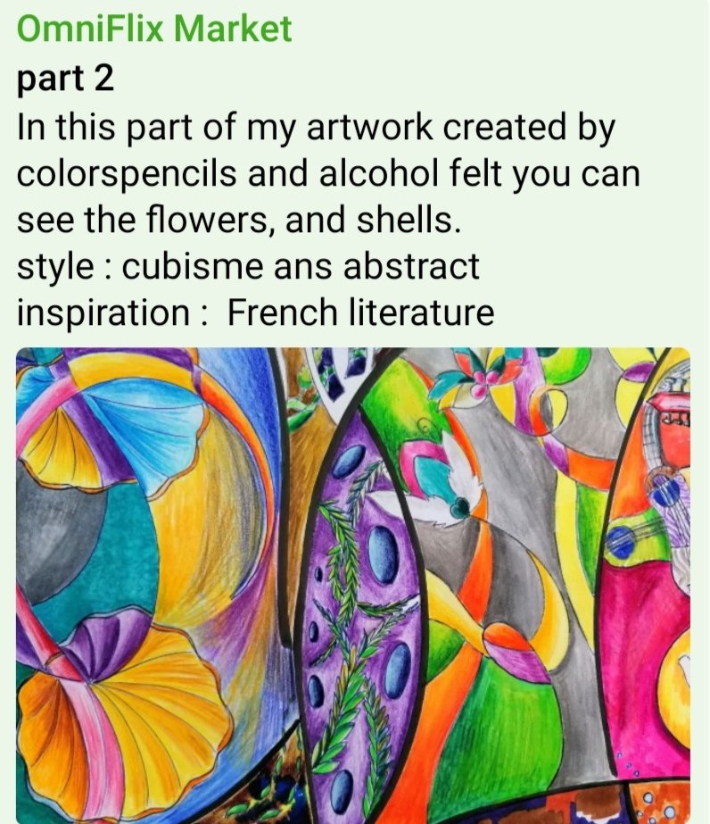 Gm gm my dear fam
Check out my physical artwork created by colorspencils and felt on @OmniFlixNetwork 
One edition
Price : 52 flix
Link : 
omniflix.market/c/onftdenomb0e…
#nftfarnazpishro
@FlixFanatics
@chroniclesvault