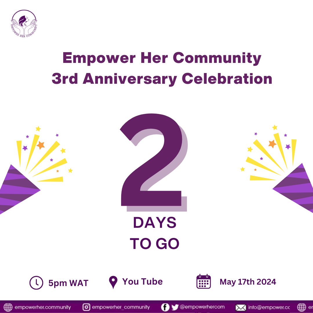 Hey Techies!!👋

Are you as excited as we are?👀

We definitely can't keep calm🤭🥳.

We have just two days left to our 3rd anniversary 💃. 

Show us how excited you are in the comments section 😊

#ehcat3 #3yearsofempoweringwomen #womenintech