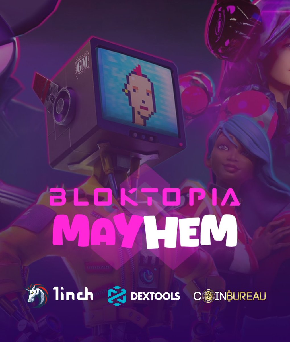 📣BLOK out your calendars for a LIVE Crypto Launch Event in M3TASPACES! 📅Friday 17th May at 12:00 UTC 🚀The official launch of THREE virtual HQs of Bloktopia Partners: @coinbureau @1inch @DEXToolsApp with live guests and speakers from each brand. 🎙️Hosted by @MarioNawfal