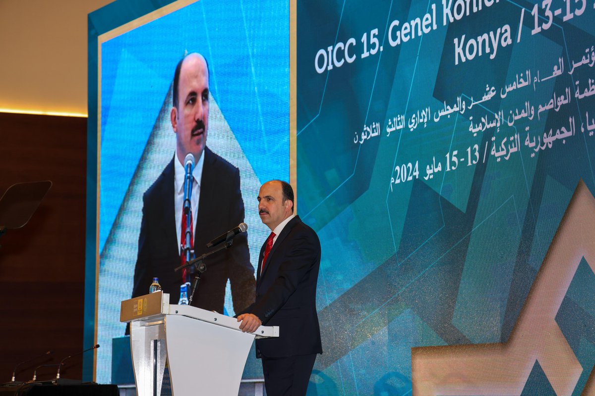 15. İslam Başkentleri ve Şehirleri Teşkilatı (OICC) Genel Konferansı açılışı Konya Büyükşehir Belediyemizin organizasyonuyla gerçekleştirildi. Şehrimizin böylesine önemli bir programa ev sahipliği yapmasına emek veren @u_ibrahim_altay başkanımıza teşekkür ediyor, hayırlara