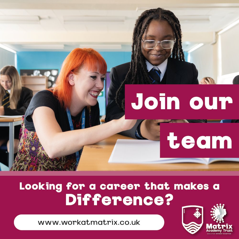 MatrixAcademyT's tweet photo. WE'RE HIRING📣
We are looking for talented individuals to join the team at @FollowDECTC
⭐ Teacher of Maths
⭐️ Director of Computing and Digital Arts
Apply now: https://t.co/DakGG0Na3J
#TeachingJobs #EducationWithoutException https://t.co/d4ctLZxAbL