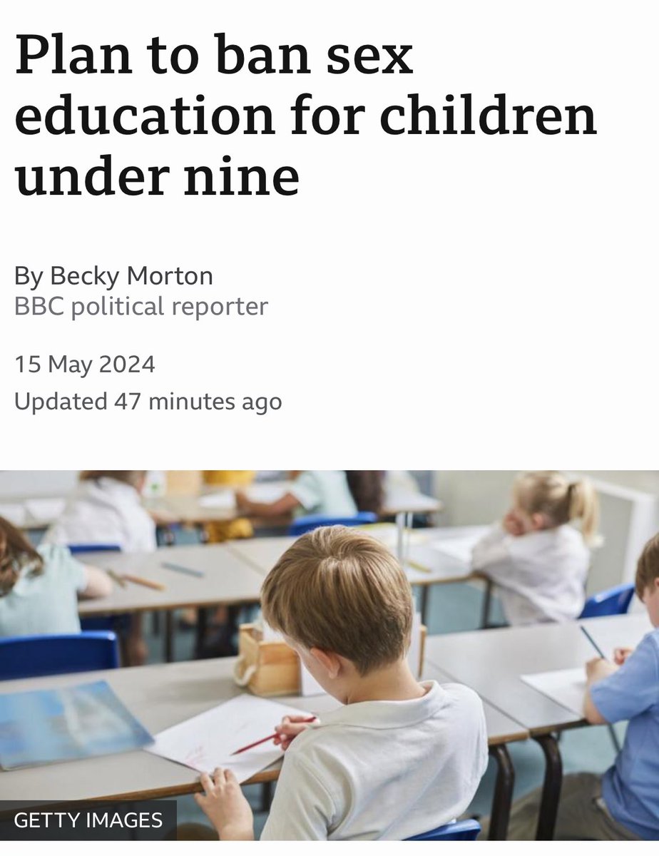 The right decision. Meanwhile, in Labour Wales, they teach sex education to 3 year-olds. This is what Starmer calls his “blueprint” for the UK.