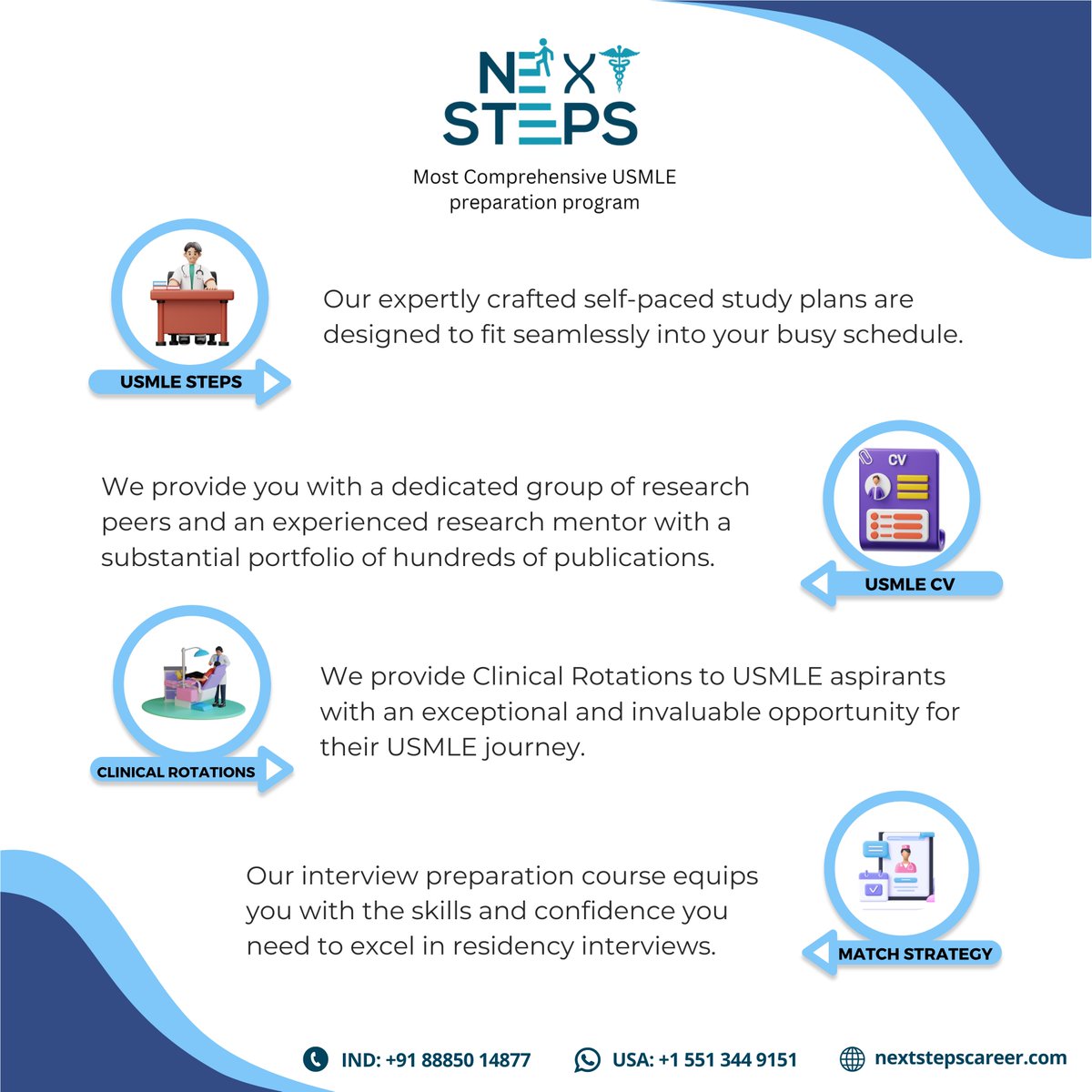 Level up your USMLE preparation with our comprehensive study program! 📚 From high-yield content to expert guidance.
Enroll Now : nextstepscareer.com/enroll-now/

#usmle #step1 #step2CK #clinicalrotations #Residency #residencymatch #usmlematch #usmlepreparation #nextsteps