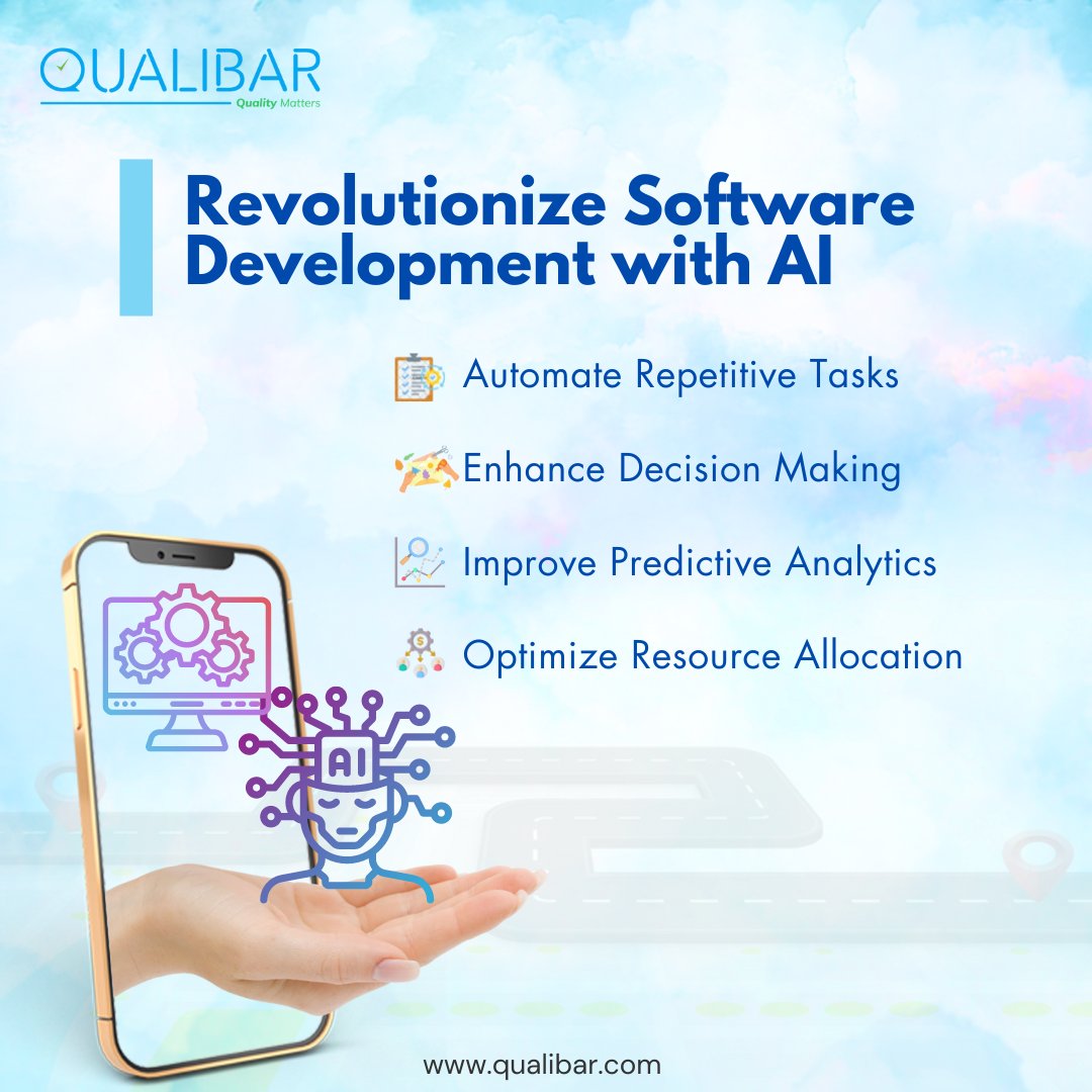 qualibar.com
Experience the future of software development with AI-powered solutions from Qualibar Pvt Ltd.
#Qualibar #Qualibarinc #Qualitymatters #softwaredevelopment #automaterepetitivetasks #decisionmaking #predictiveanalytics #optimizeresource #AI