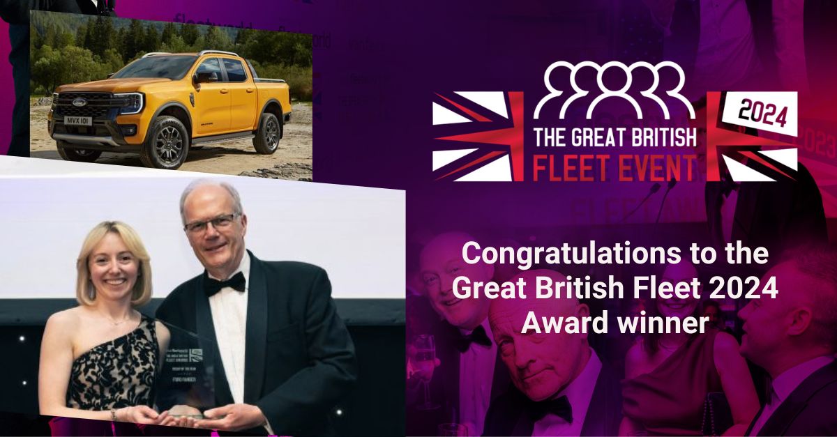 GBFE 2024 Award Winner Focus! The Ford Ranger won the prestigious award of Pickup of the Year at the Great British Fleet Awards, held in April 2024. @forduk @FleetWorldGroup @EVFleetWorld Congratulations – loom.ly/EaoClvc