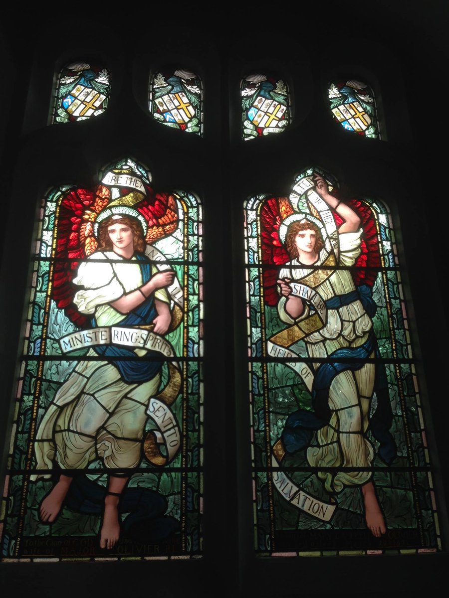 #WindowsOnWednesday

Pre raphaelite  stained glass window. St Oswald church grasmere