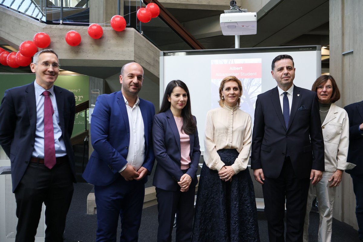 Adea Pirdeni (@apirdeni) on Twitter photo Thrilled to join #EuropeWeek at the <a href="/uni_regensburg/">Universität Regensburg</a> spotlighting 🇦🇱 Albania this year! A great chance to discuss Albania's path to EU membership, our key achievements, and the challenges ahead in joining the European family. #EUIntegration #Albania 🇪🇺✨ Thrilled to join #EuropeWeek at the <a href="/uni_regensburg/">Universität Regensburg</a> spotlighting 🇦🇱 Albania this year! A great chance to discuss Albania's path to EU membership, our key achievements, and the challenges ahead in joining the European family. #EUIntegration #Albania 🇪🇺✨