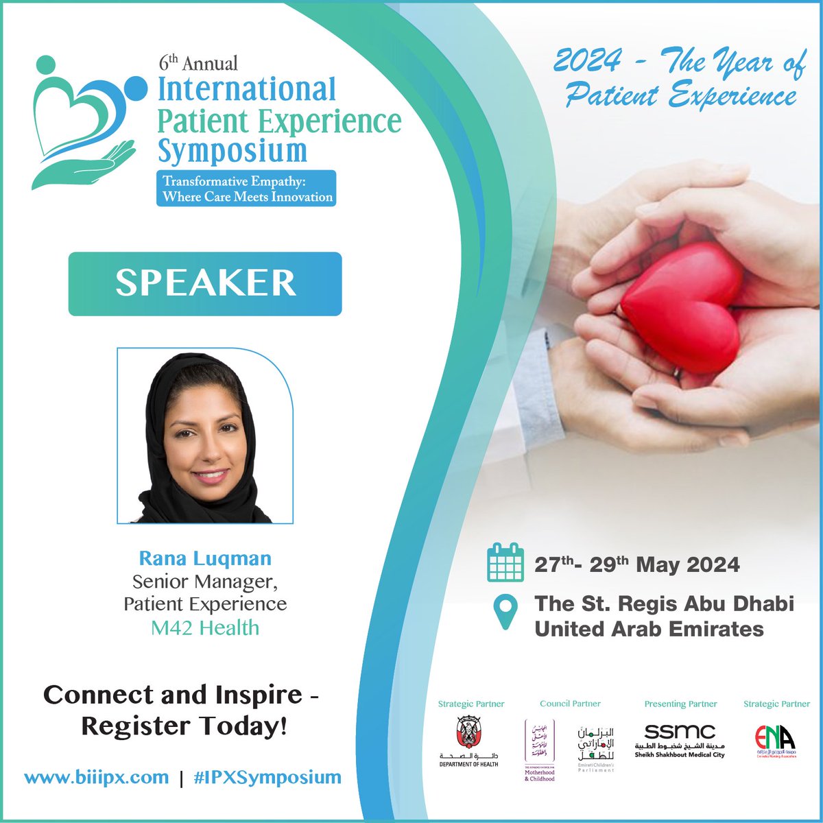Meet Rana Luqman, Senior Manager of #PatientExperience at @M42Health, a distinguished speaker at the upcoming 6th Annual #patient Experience Symposium!🔗Register Now: biiipx.com/register
#IPXSymposium #IPX #PX2024 #HealthcareRevolution #PatientCentric #PatientEngagement