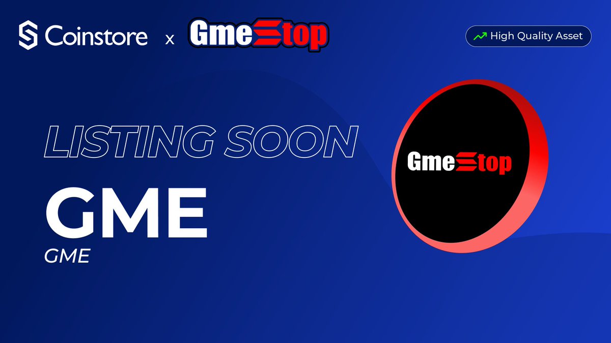 🔥 NEW LISTING ON COINSTORE 🔥

👏 Welcome: <a href="/gmecoinsol/">GMEonSol 🎮</a> $GME 👏

Watch this space for more👇
🌎 Official website:  wallstsucks.lol
👩‍👧‍👦Official Telegram: t.me/GMEonsol