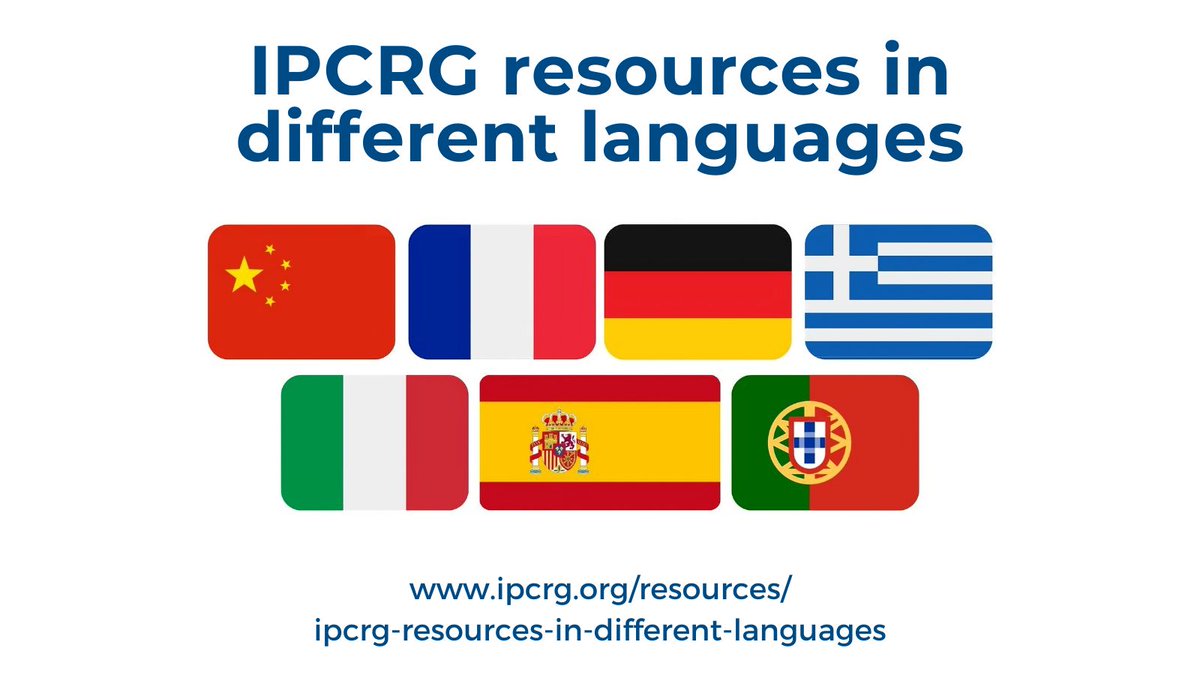 IPCRG is committed to making its resources available in many languages. Check them out at: buff.ly/45Cgynp You can also filter by the language you are looking for on the left sidebar of our Search Resources page.
