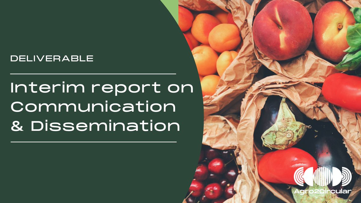 This document aims to give an account of the Communication & Dissemination activities implemented within the first 18 months of implementation of the #Agro2Circular project, covering from October 2021 until March 2023.

Find the deliverable here👉agro2circular.eu/wp-content/upl…
#scicomm