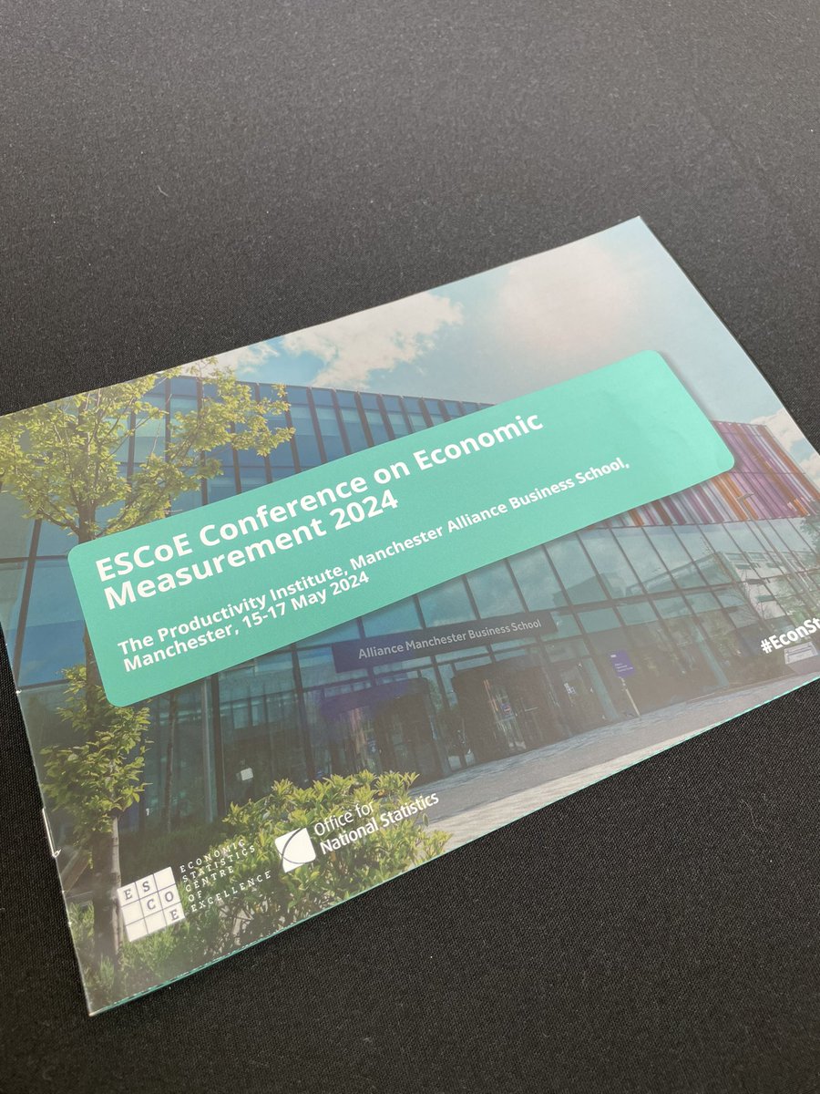 We’re kicking off the ESCoE Conference on Economic Measurement @AllianceMBS. Keep an eye on our channels for updates and use #EconStats2024 to join the conversation.   Watch today’s sessions in the main Lecture Theatre tinyurl.com/rws4n2rz   @TPIProductivity @ONSfocus