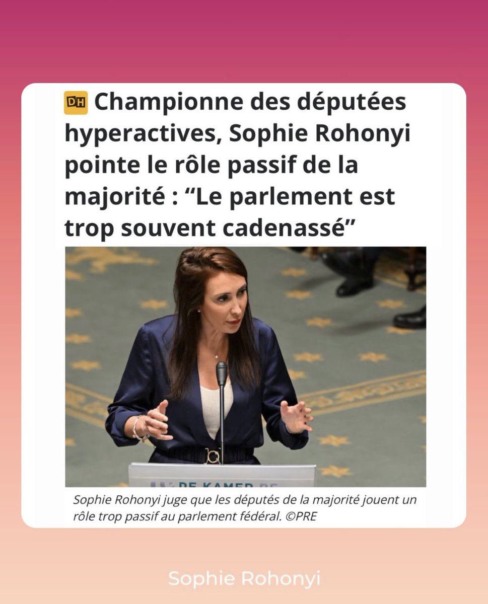 🥇Après 5 ans de législature, le temps du #bilan est venu! Selon les stats de @LaChambreBE relevées par le @LeVif et @ladh , j’ai été la députée fédérale FR la + active🙈 Une belle reconnaissance de mon travail et de ma team que je remercie infiniment🙏🏼 Un travail à poursuivre!💪🏽