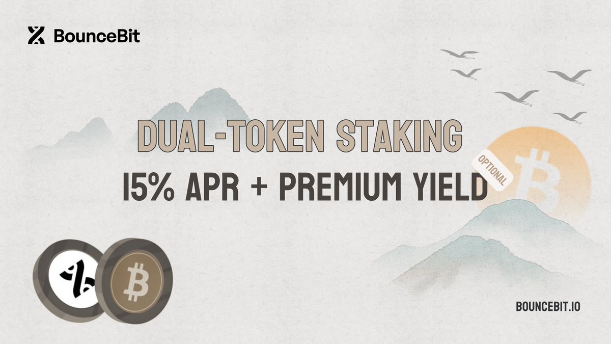 bouncebit's tweet photo. ⚫️⚪️BounceBit Chain introduces Dual-token PoS

You can now stake $BB and or $BBTC and earn ~15% APR

Liquid Staking is natively supported on https://t.co/030NwylDWi; you will get $stBB & $stBBTC

💡Optionally you can use $stBBTC to subscribe to Premium Yield for even more yield