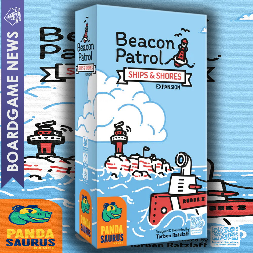 Beacon Patrol: Ships & Shores by @pandasaurus_games

📐: Torben Ratzlaff
🎨: Torben Ratzlaff
🧍: 1-4 players
⏱️: 30-45 min

boardgamegeek.com/boardgameexpan…

#boardgames #geek #meeple #brettspiele #game #graplanszowa #jeuxdesociete #ボードゲーム #보드게임 #juegodemesa #heracles #boardgame