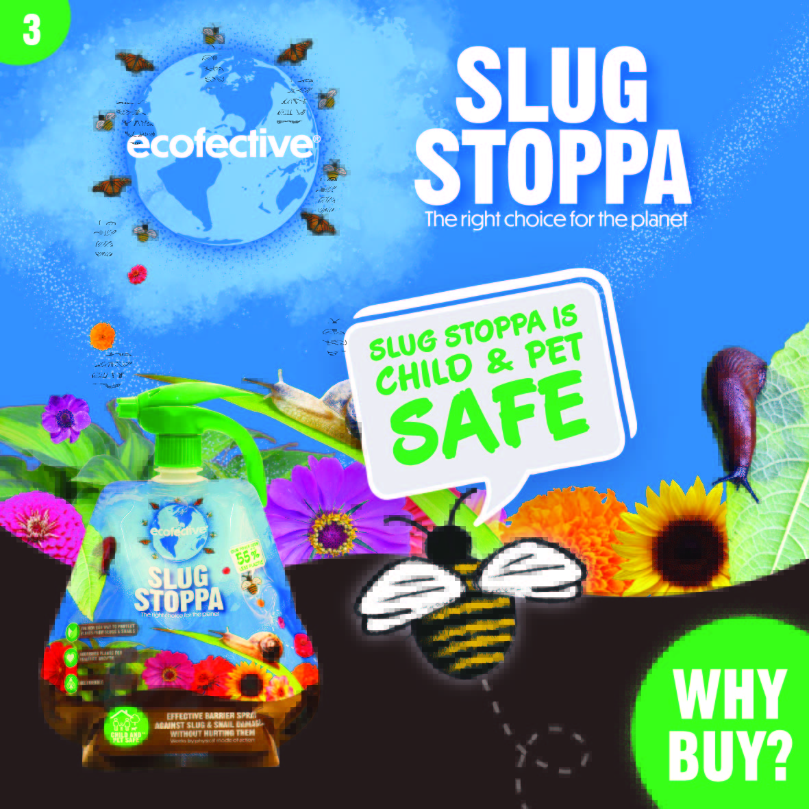 🐌Why should you buy ecofective Slug Stoppa?
Our new eco way to deter slugs is a slug-friendly solution to stopping slugs &amp; snails.
🚸🐕However, there are other great reasons to buy this product such as being child and pet safe!
🔍Buy Slug Stoppa today - loom.ly/AaFqUMU