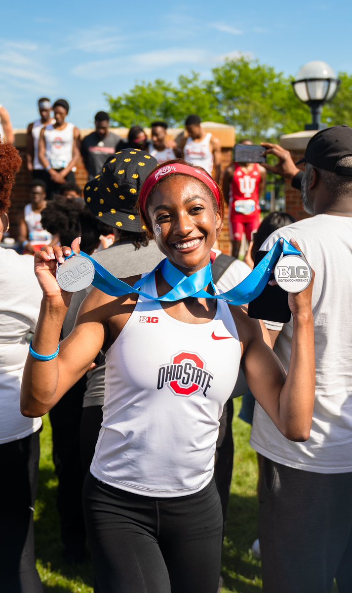 I’m PROUD of my cousin @ChanlerRobinson for her Big Ten Track & Field Championships performance in Ann Arbor this weekend. She won 2 silver medals (Women’s 400m hurdles & 4x400 relay). She’s worked hard and I’m happy she’s seeing that work pay off. Love you cuz! 📸 Benji White