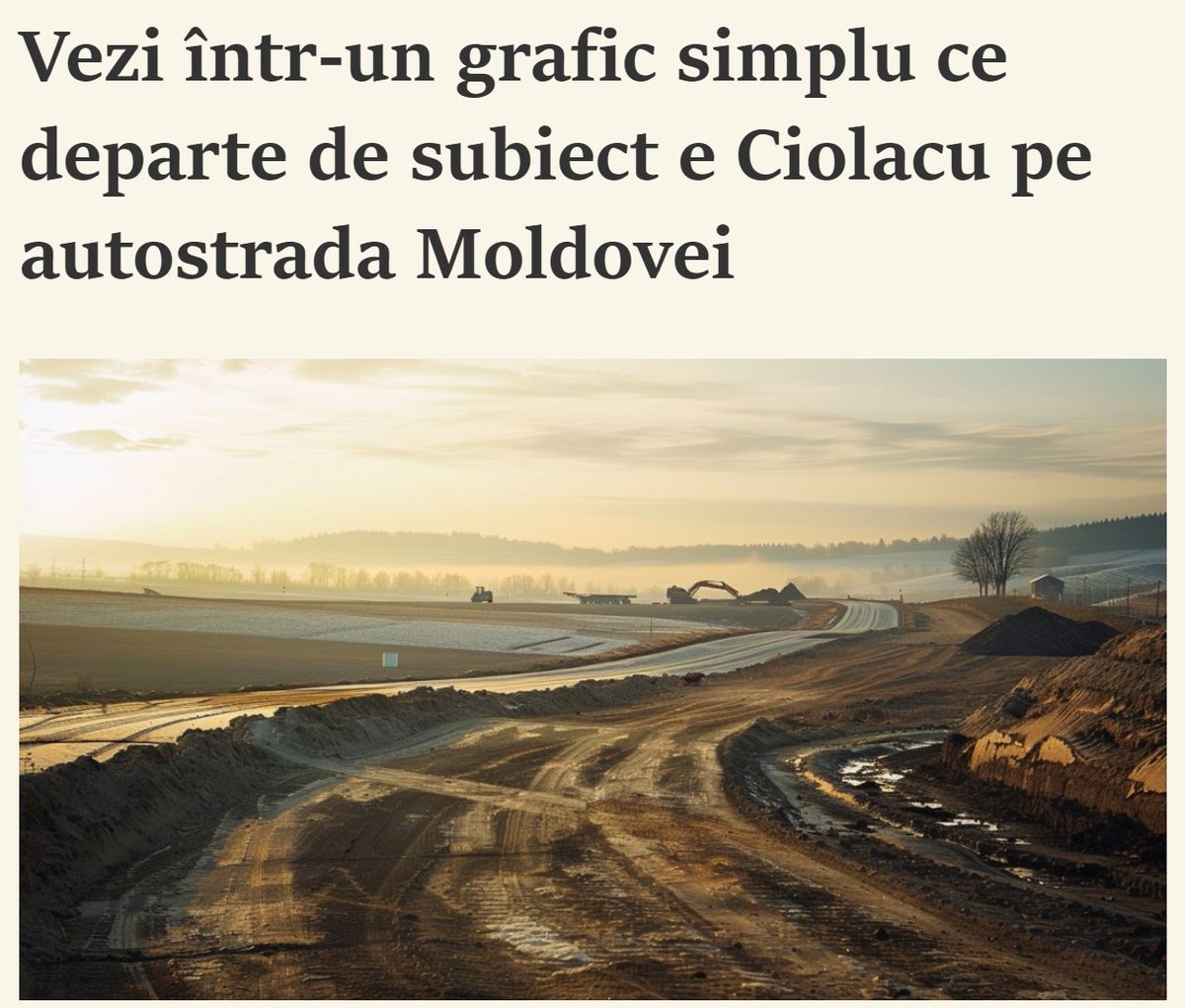 𝐕𝐞𝐳𝐢 𝐢̂𝐧𝐭𝐫-𝐮𝐧 𝐠𝐫𝐚𝐟𝐢𝐜 𝐬𝐢𝐦𝐩𝐥𝐮 𝐜𝐞 𝐝𝐞𝐩𝐚𝐫𝐭𝐞 𝐝𝐞 𝐬𝐮𝐛𝐢𝐞𝐜𝐭 𝐞 𝐂𝐢𝐨𝐥𝐚𝐜𝐮 𝐩𝐞 𝐚𝐮𝐭𝐨𝐬𝐭𝐫𝐚𝐝𝐚 𝐌𝐨𝐥𝐝𝐨𝐯𝐞𝐢
'Ați mers cumva pe autostrada Moldova? Că se tot laudă Ciolacu cu ea. Potrivit calendarului din PNRR, ar fi trebuit să circulați…