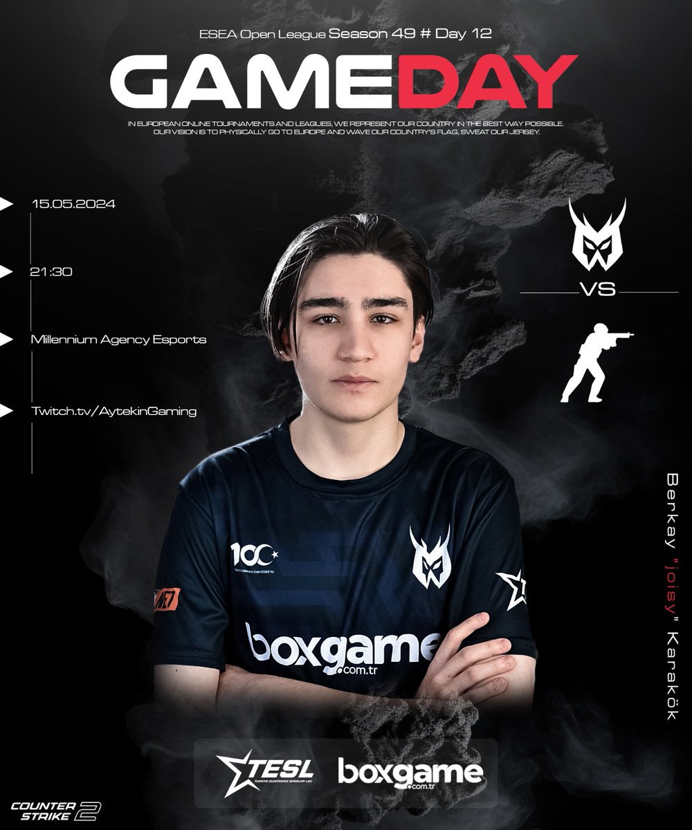 millenniumesc's tweet image. 🔥 MAÇ GÜNÜ 🔥 
🏆 ESEA Open League Season 49 # Day 12
🆚 #yesyesyes
🗺️ BO1 
🗓️ 15 Mayıs
⏰ 21:30 TSİ
-----
📺 twitch.tv/AytekinGaming 🎙️@ozan_mentese 🎙️@aytekgeliyo
-----
🚀 #RiseofMAE ⚔️