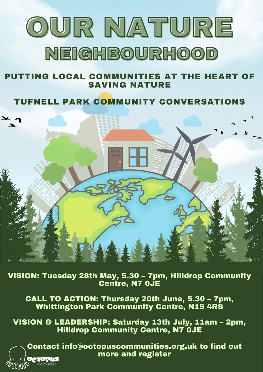 🌿Exciting News for Nature Lovers🌿Join @OctopusCN in the Nature Neighbourhoods initiative & support local efforts to forge a greener, more sustainable Tufnell Park. Bring your voice & ideas to upcoming Community Conversation events!🌳💚
#northlondon #tufnellpark