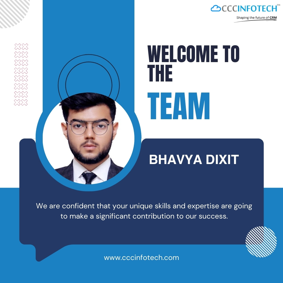 Warm greetings and best wishes from the CloudCentric Infotech Inc. family as we extend a heartfelt welcome to you! We're excited to introduce Bhavya Dixit who joins us with enthusiasm as our new Software Engineer-intern . #newjoinee #welcome #joinourteam #joinus  #newjoiners
