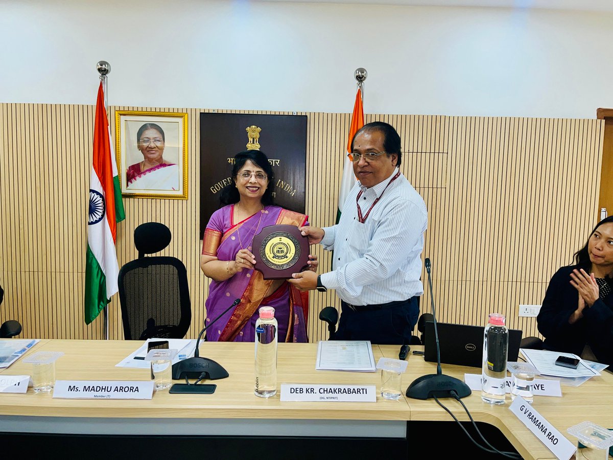 2 Days workshop on “Bridging the Standards Gap” organized by NTIPRIT in collaboration with ITU has been inaugurated by Ms. Madhu Arora, Member (T), DCC along with Sh. DK Chakrabarty DG NTIPRIT. Workshop will be conducted by ITU Experts from Geneva Mr Martin Adolph and Ms May Thi.
