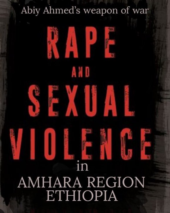 The use of sexual violence as a weapon of war is an affront to humanity. Innocent women and girls in the Amhara region are suffering unspeakable horrors. We must raise our voices to condemn sexual violence. 
#AmharaGenocide
#WarOnAmhara 
@EthioHRC @hrw @UN_HRC @amnestyusa