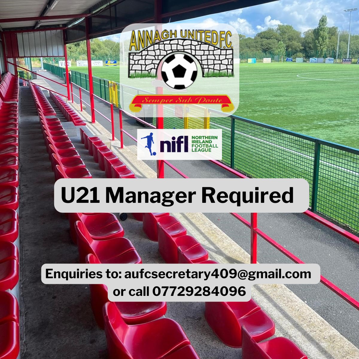 🚨 𝗨𝟮𝟭 𝗠𝗮𝗻𝗮𝗴𝗲𝗿 𝗥𝗲𝗾𝘂𝗶𝗿𝗲𝗱 🚨 Enquiries for the post of U21 Manager should go to: 📧: aufcsecretary409@gmail.com 📞: 07729 284 096 🔴⚪⚽