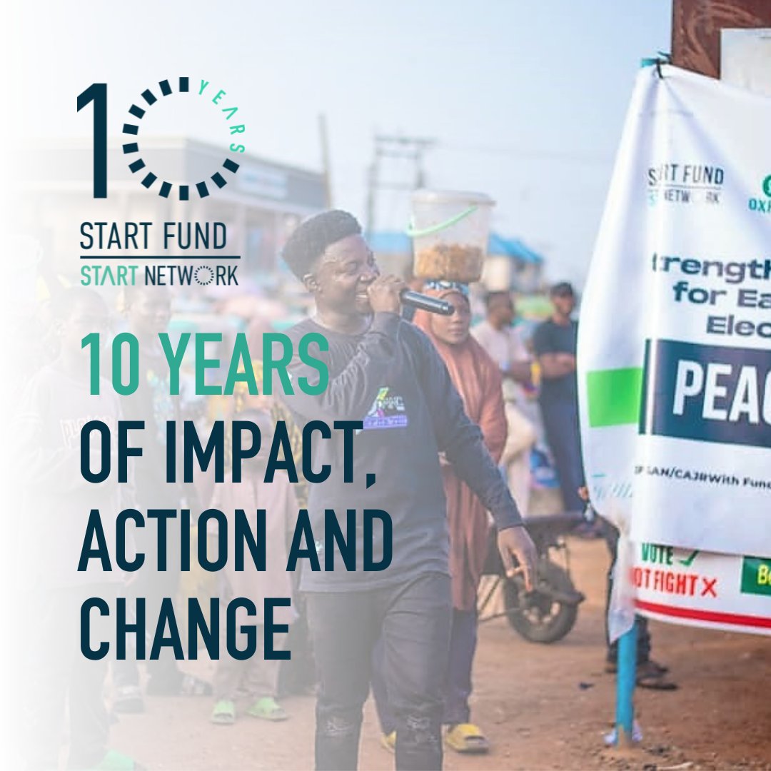 Here’s to 10 years of impact, action, and change with #StartFund 💪🥂 As we enter a new decade, we strengthen our commitment to rapid and effective crisis response. #StartFundat10 @StartNetwork