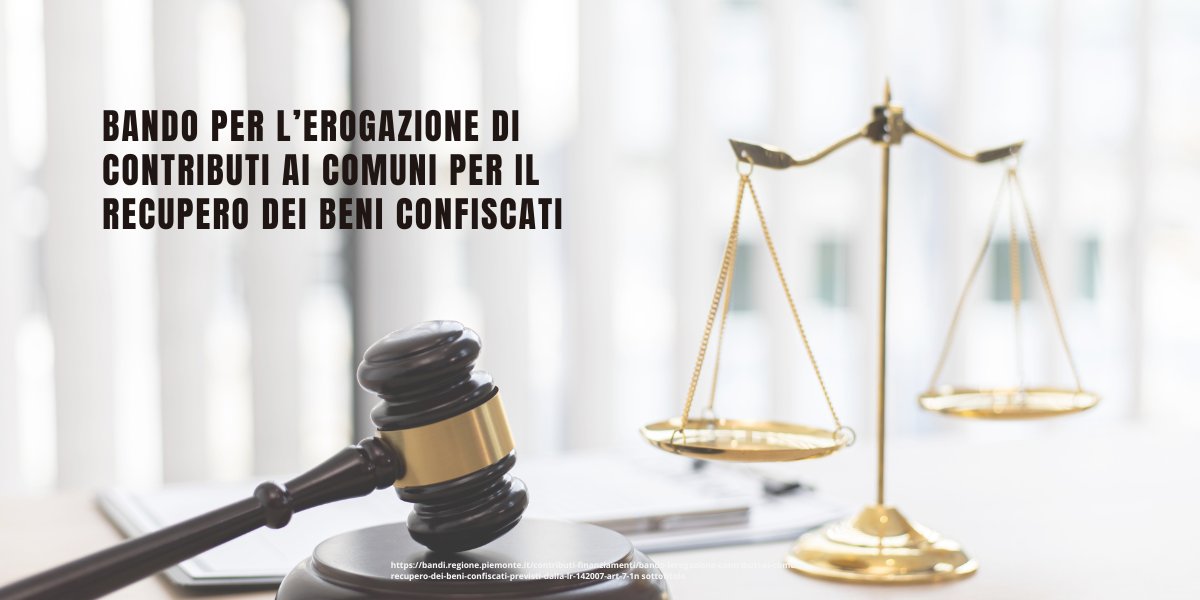 E' aperto il bando 2024-2025 per l’erogazione di contributi ai #Comuni per il recupero dei beni confiscati alla #criminalitàorganizzata 
⏰ Scadenza: 8 luglio 2024
bandi.regione.piemonte.it/contributi-fin…