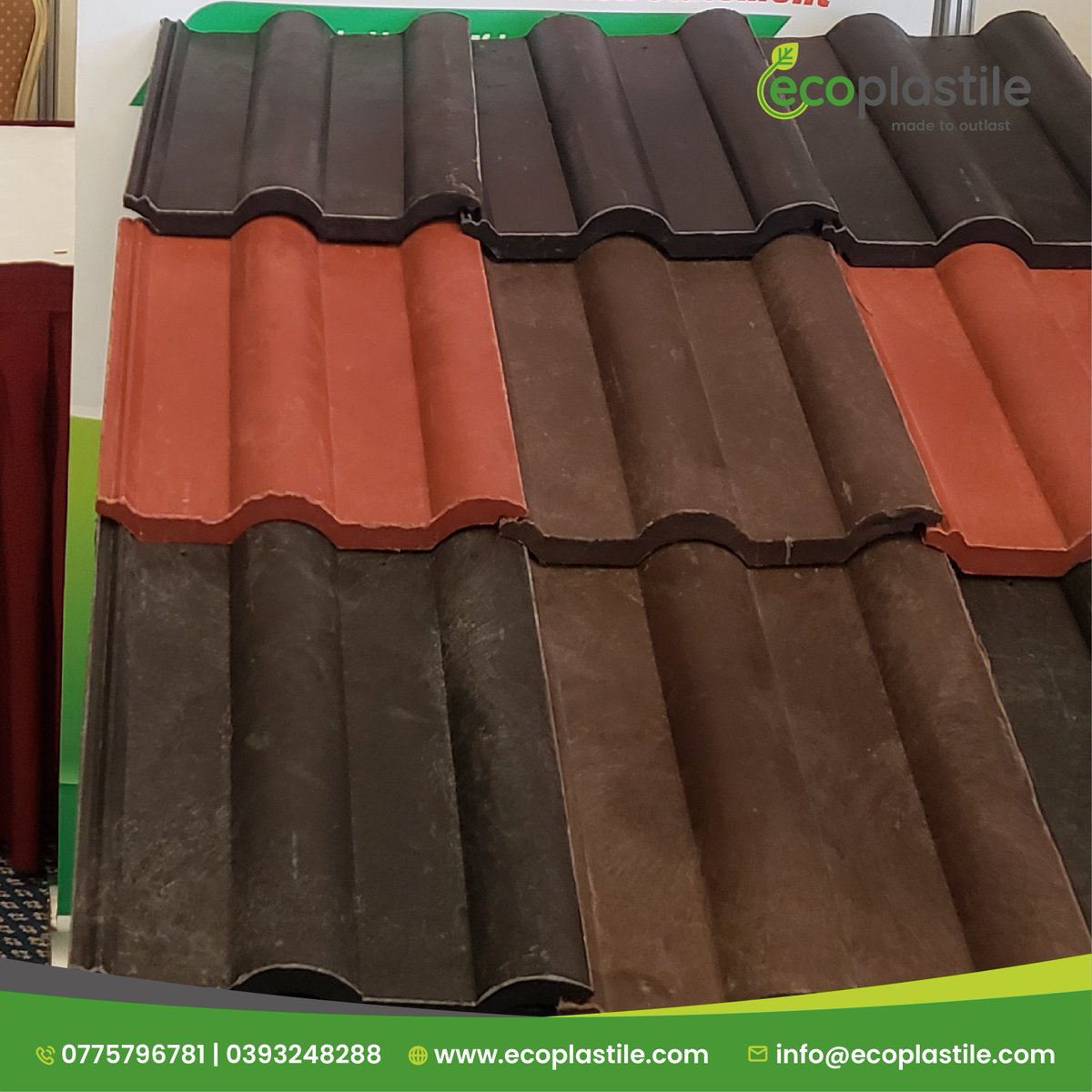 Are you in the market for new roofing?  Roofing tiles from plastic waste is what you've been waiting for. Make a positive impact on the environment by reducing plastic waste, through supporting and purchasing roofing tiles from @Ecoplastile . @FrancKamugyisha