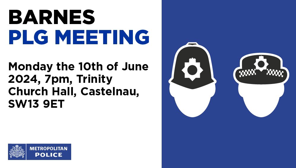 Date for the Diary - this was really well attended last time and is a good opportunity to meet your Councillors and local Police and find out the latest Barnes crime statistics.