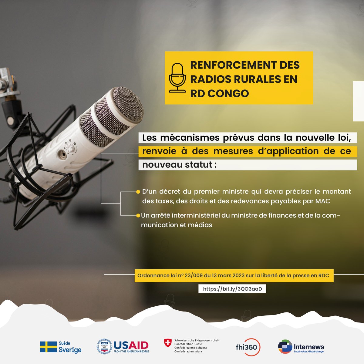 #RDC : renforcement des radios rurales en RD Congo, les mesures d'application du nouveau statut selon l'ordonnance loi sur la liberté de la presse :