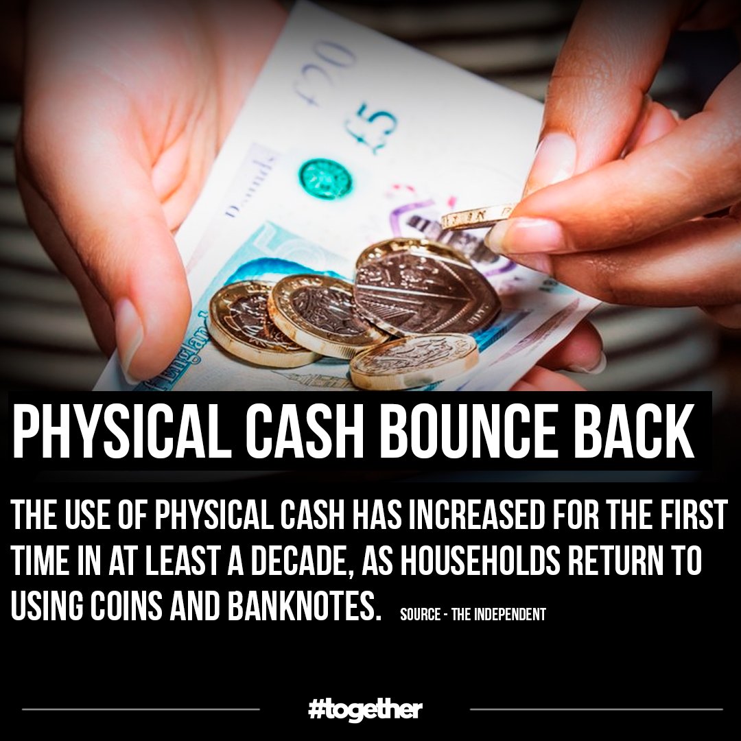 CASH: 'Use of physical cash increases for first time in decade'👊

 #KeepCash
