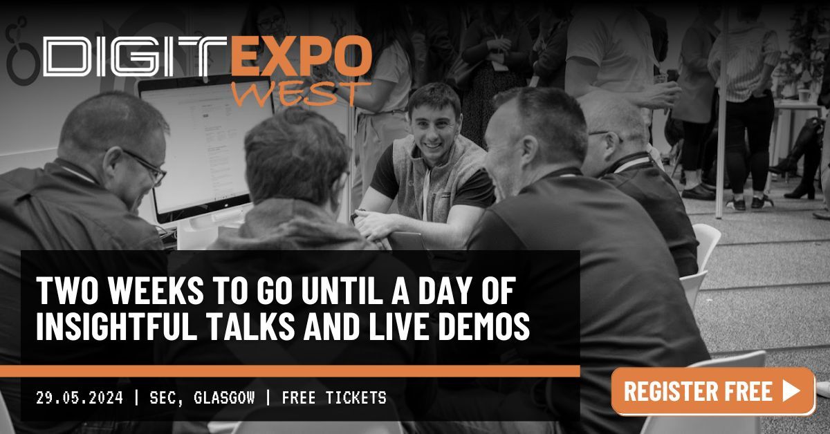 #DIGITExpoWest 2024 will be the ideal forum for knowledge exchange. Don’t miss a day of insightful keynotes and workshops, and live product demos in the vast exhibition hall. Join in only two weeks in #Glasgow. Register free now: buff.ly/49Q5hkG #TechEvent