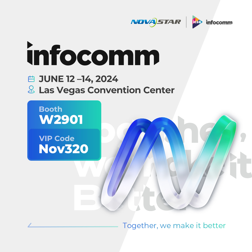 Visit NovaStar at Booth #W2901 during #InfoComm 2024 in the USA from June 12-14, 2024. 😆
Together, we make it better! See you there soon!
#novastartech #InfoComm2024 #BoothW2901 #expo #event #talk #display #solutions #seeyousoon #togetherwemakeitbetter