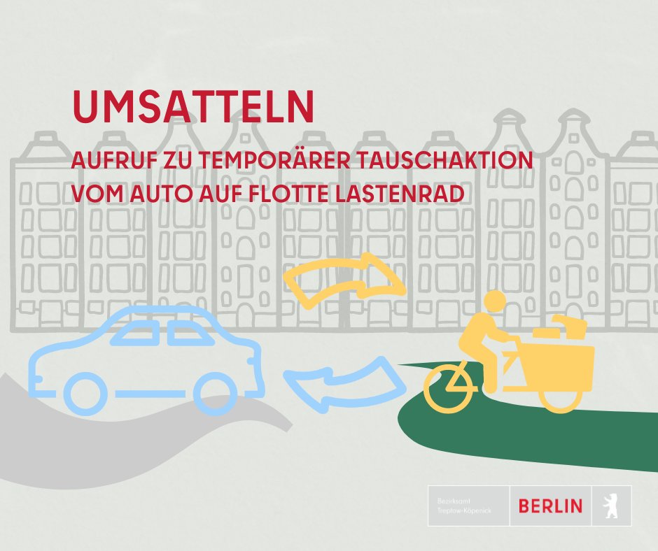 🚲 Lust auf etwas Neues? 🌿 Wie wäre es, das Auto stehen zu lassen &amp; dafür ein Lastenrad zu nutzen? 🌟
Bewerbt euch per E-Mail mit einem kurzen Motivationsschreiben &amp; Telefonnummer bis zum 21.05. an nachhaltigkeit@ba-tk.berlin.de. 
Infos: sohub.io/cjc4