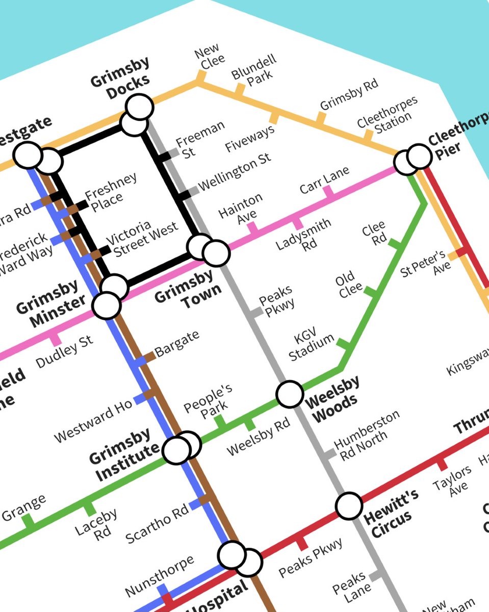 Grimsby underground style map art print ⚫️⚪️🚇🗺️ Use our custom option and add your very own station name. 70+ Locations in our range! underdogstudio.etsy.com/listing/101796…

#grimsby #cleethorpes #lincolnshire #grimsbytown #mariners #lincsbiz #elevenseshour #elevenses #earlybiz