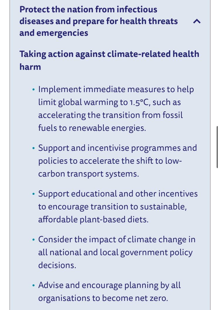 Great that action against climate related health harm is included in the new @FPH Vision for the Public’s Health