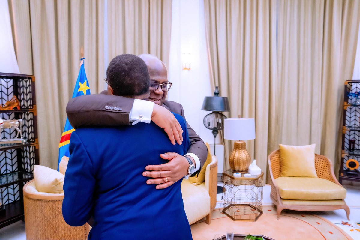 Avec le président Félix Tshisekedi de la République démocratique du Congo et le président Sassou Nguesso de la République du Congo. Le @AfDB_Group a reçu le mandat d'arrangeur principal pour le développement du grand projet hydroélectrique INGA3 de 4 800 MW en RDC. C'est l'heure!
