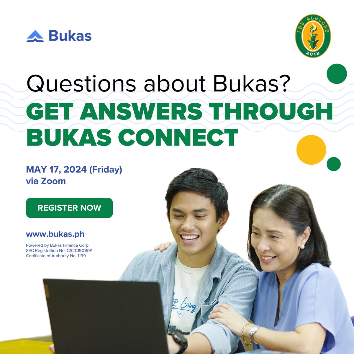 Hey, Tamaraws! Do you have questions about BUKAS?

We’ve made things easier for you through the BUKAS CONNECT, an online help desk where students can receive real-time assistance from Bukas representatives.

Register now through this link: bukas.ph/s/NB7b
