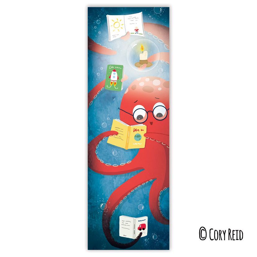 Just under a week left to bid for #bookmarkproject to help raise funds for Katiyo Primary School in Zimbabwe. So far the charity has raised over £9000!! To find out more, visit @slhattersley #artauction #katiyoprimaryschool #bookmark #octopus #childrensillustrator #charityart