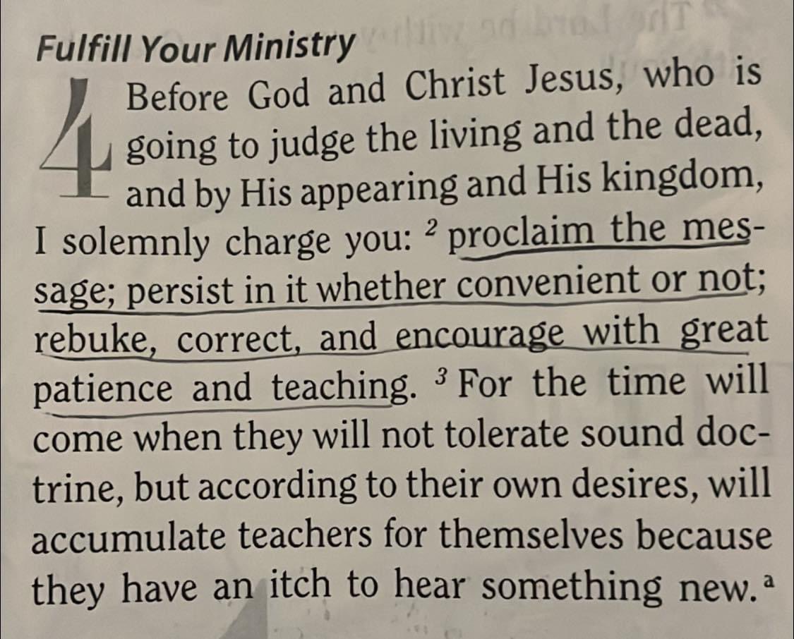 2 Timothy 4:1-3 HCSB