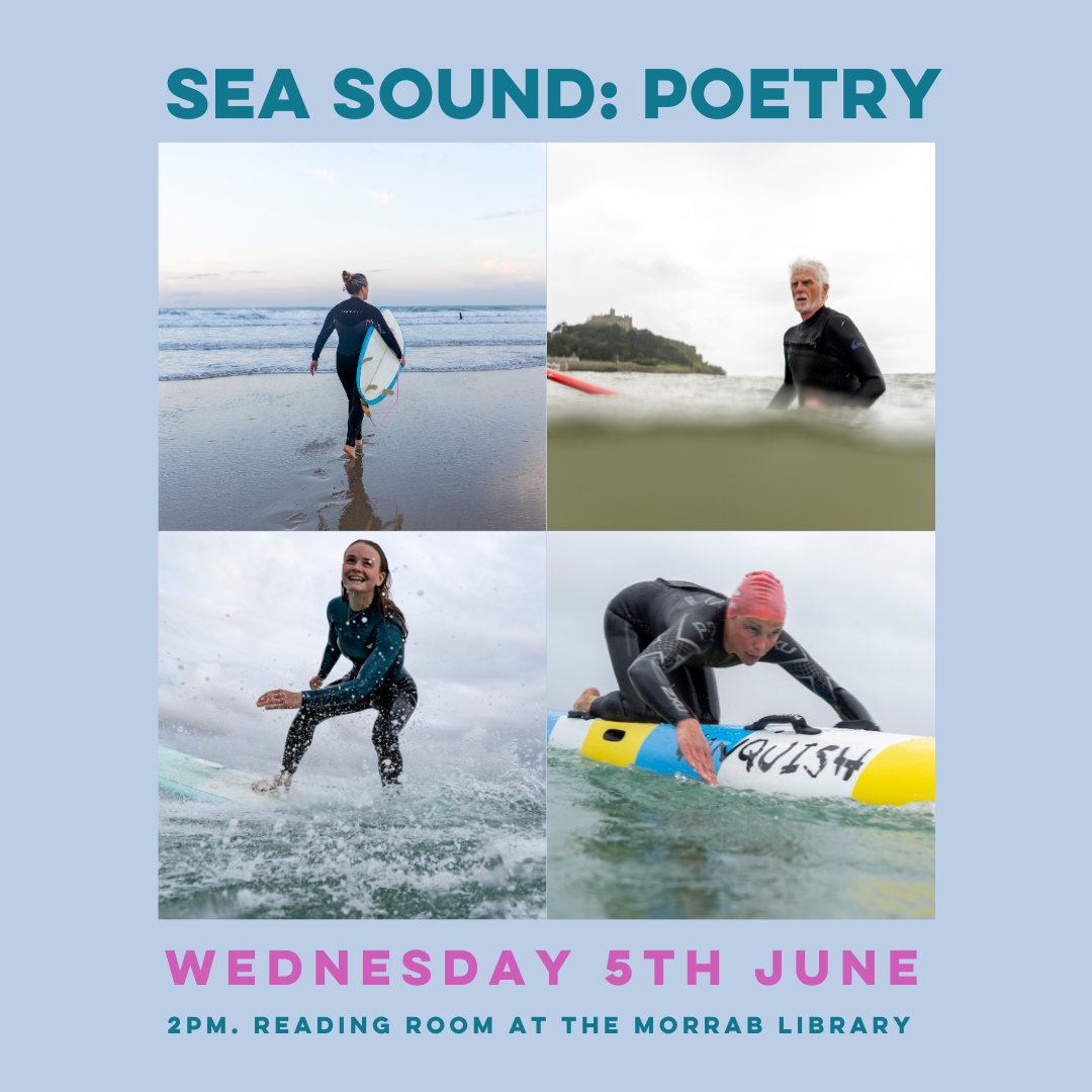An 'uprising of women poets' from the @MorvorenProject will be performing poetry inspired by the sea & Cornwall on Weds 5th June, 2pm at @morrablibrary. Please email enquiries@morrablibrary.org.uk or call the library to be added to the ballot for a ticket bit.ly/4dzZQtj