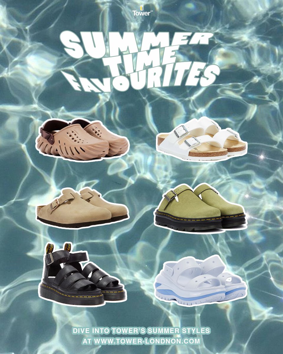 What’s on your feet this summer?

Dive in and find your very own treasure for the season.

Check out our selection of sandals, mules and summer trainers now at tower-london.com 

#TWRLDN