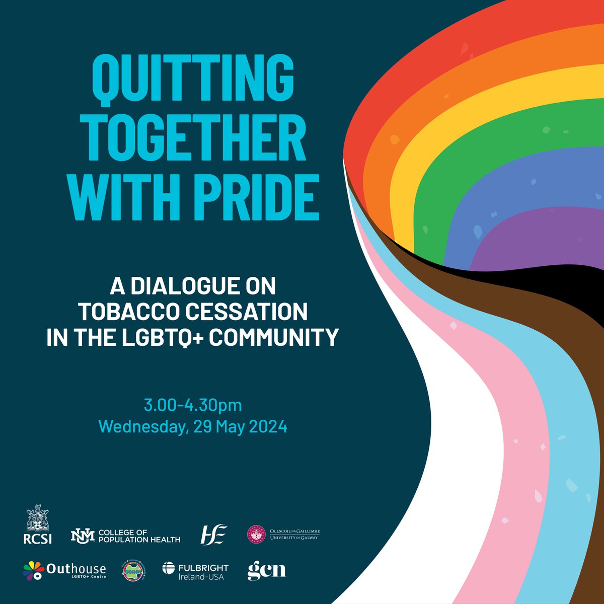 A webinar to discuss tobacco cessation in the LGBTQ+ community will take place on 29 May. Quitting Together with Pride will feature national & international speakers discussing the issues, population health challenges & possible ways forward. Register: rcsi.com/dublin/news-an…